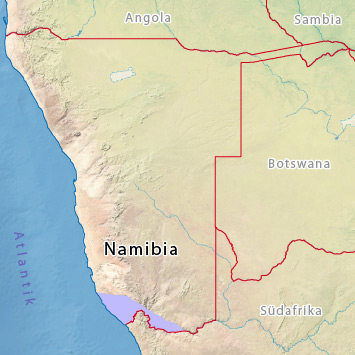 Niederschlag / Regen in Namibia im Monat Juli Niederschlag / Regen Juli