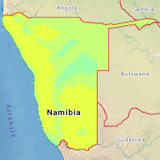 Mittlere Temperaturen in Namibia im Monat März Mittlere Temperaturen März