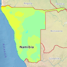 Mittlere Temperaturen in Namibia im Monat April Mittlere Temperaturen April