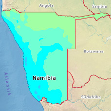 Tiefste Temperaturen in Namibia im November