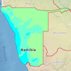 Tiefste Temperaturen in Namibia im Dezember